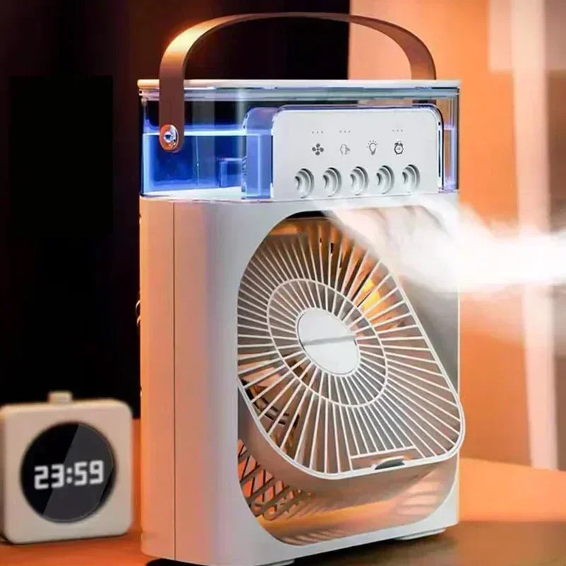 Ventilador e humidificador portátil