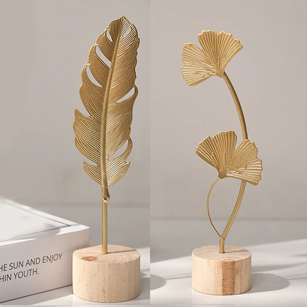 Escultura de luxo em forma de planta