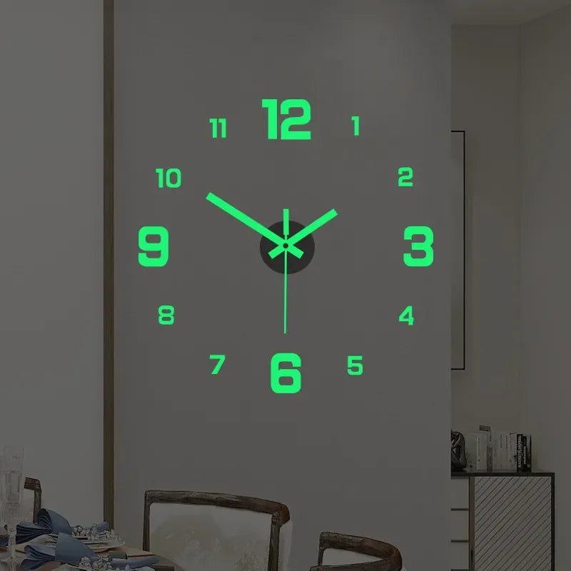 Relógio de parede moderno luminoso