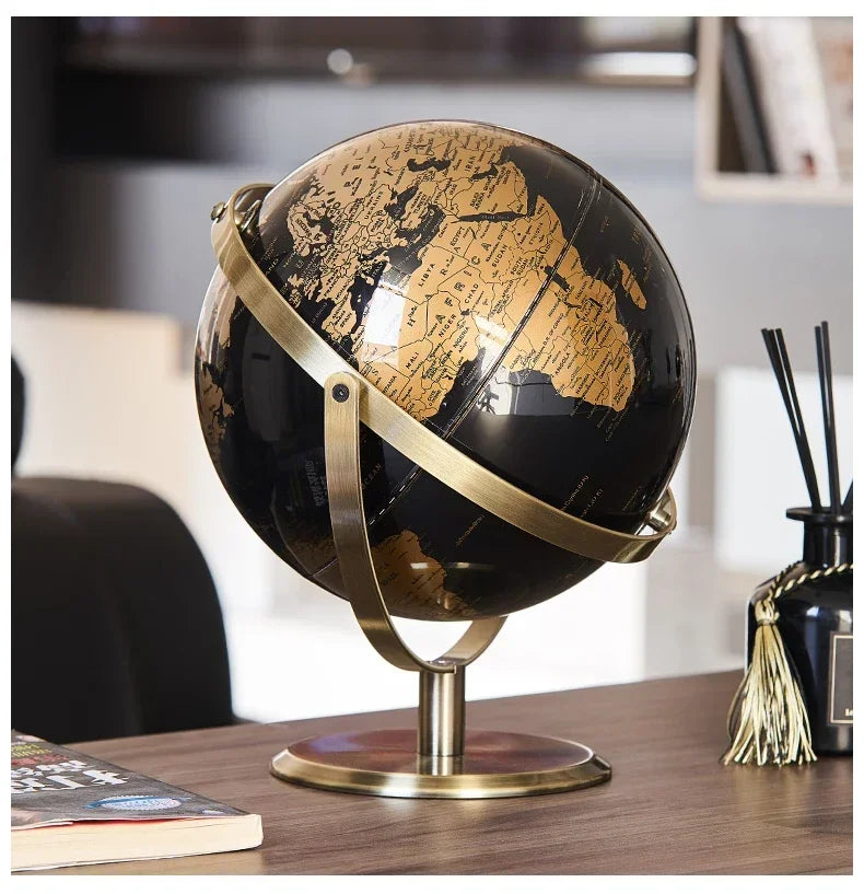 Globo mundial com base de metal