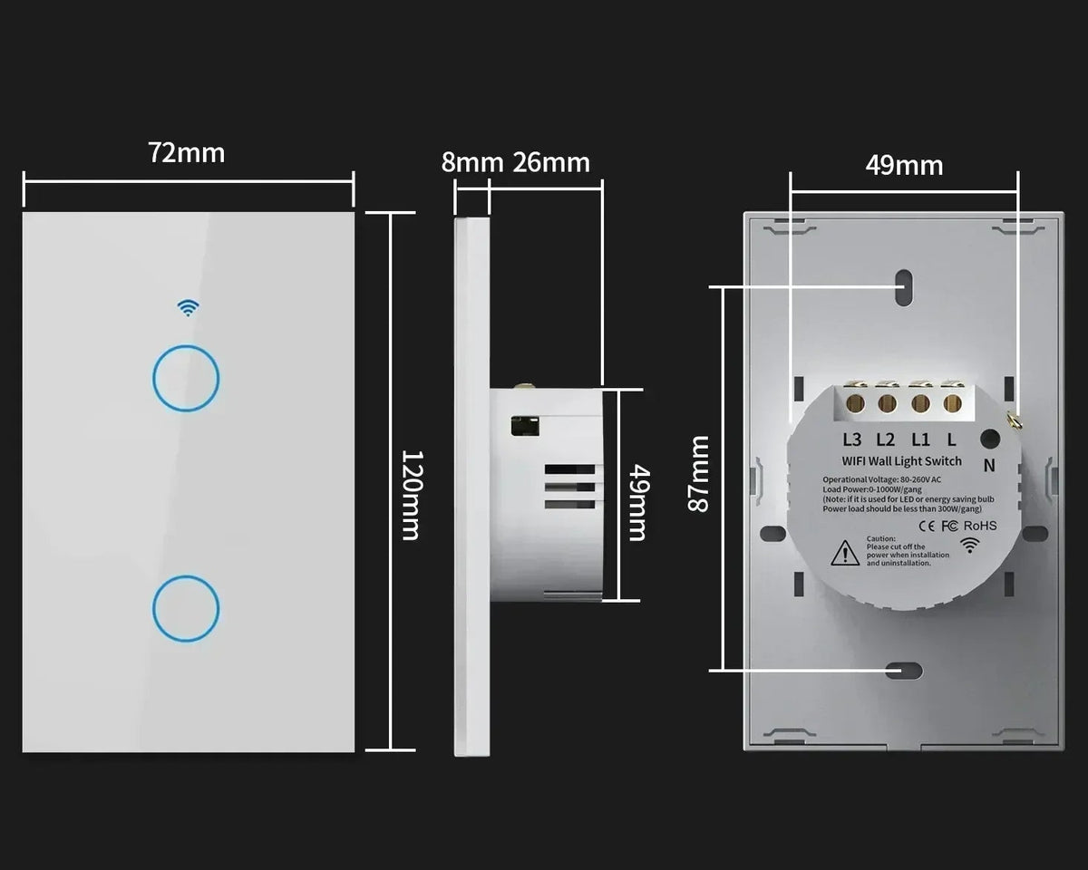 Interruptores inteligentes WiFi + Bluetooth