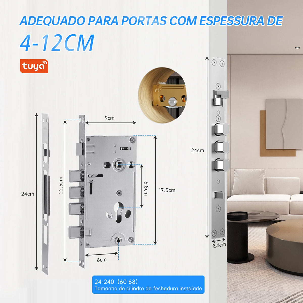 fechadura para porta com câmera biométrica