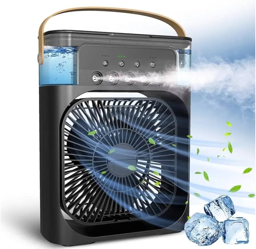Ventilador e humidificador portátil